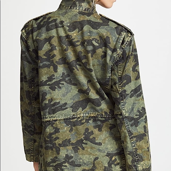 DL1961 Beekman Military Jacket Camo Print XS - Picture 9 of 12